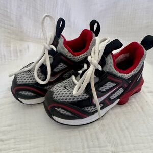 Nike Kids Sneakers - Black, Red, and Gray